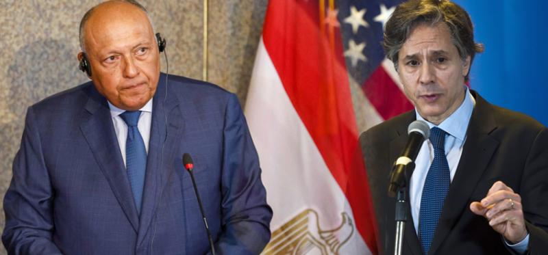 وزير الخارجية المصري ونظيره الأمريكي 