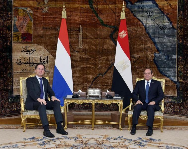 الرئيس عبدالفتاج السيسي يستقبل رئيس الوزراء الهولندي