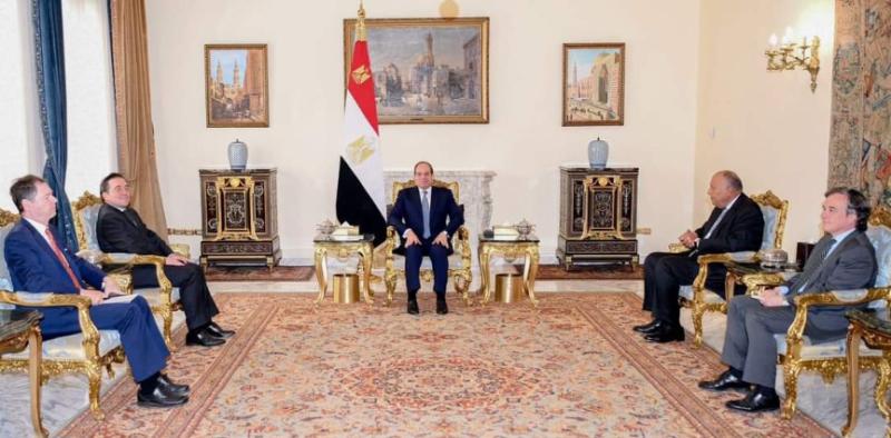 الرئيس عبد الفتاح السيسي خلال لقائه مع وزير الخارجية الإسباني