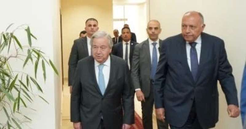 جوتيريش لـ وزير الخارجية المصري: معبر رفح شريان الحياة الأساسي لقطاع غزة