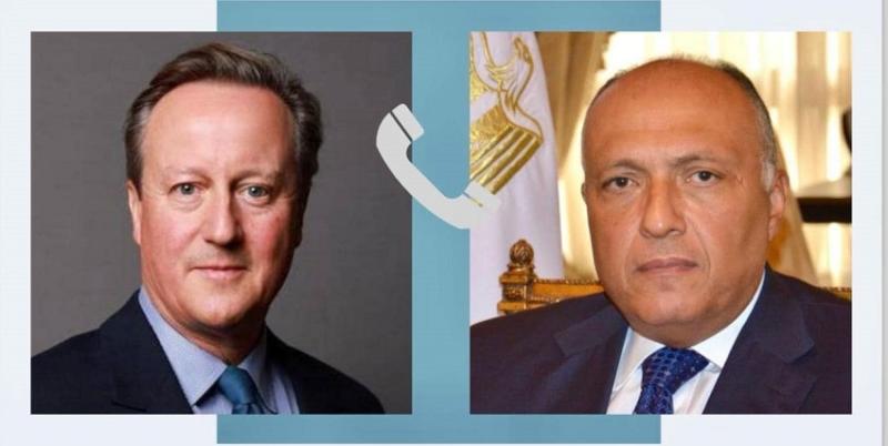 وزير الخارجية المصري ونظيره البريطاني 