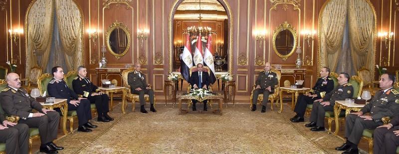 الرئيس عبدالفتاح السيسي خلال حضوره سحور القوات المسلحة 