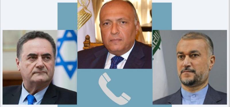 وزراء خارجية مصر وإيران وإسرائيل 